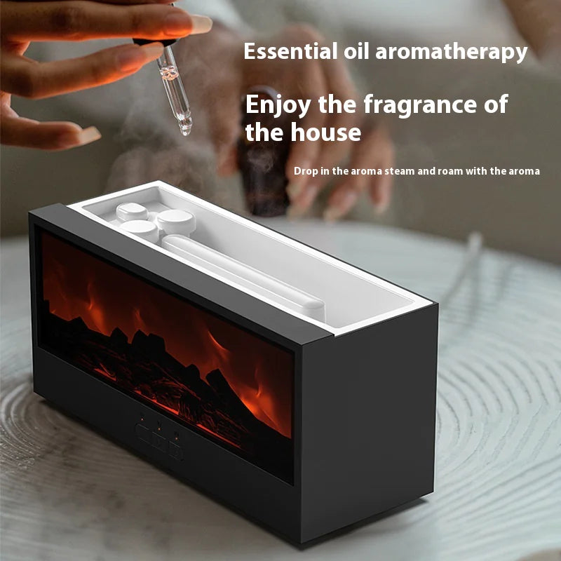 Simulated 3D Fireplace Flame Aroma Diffuser