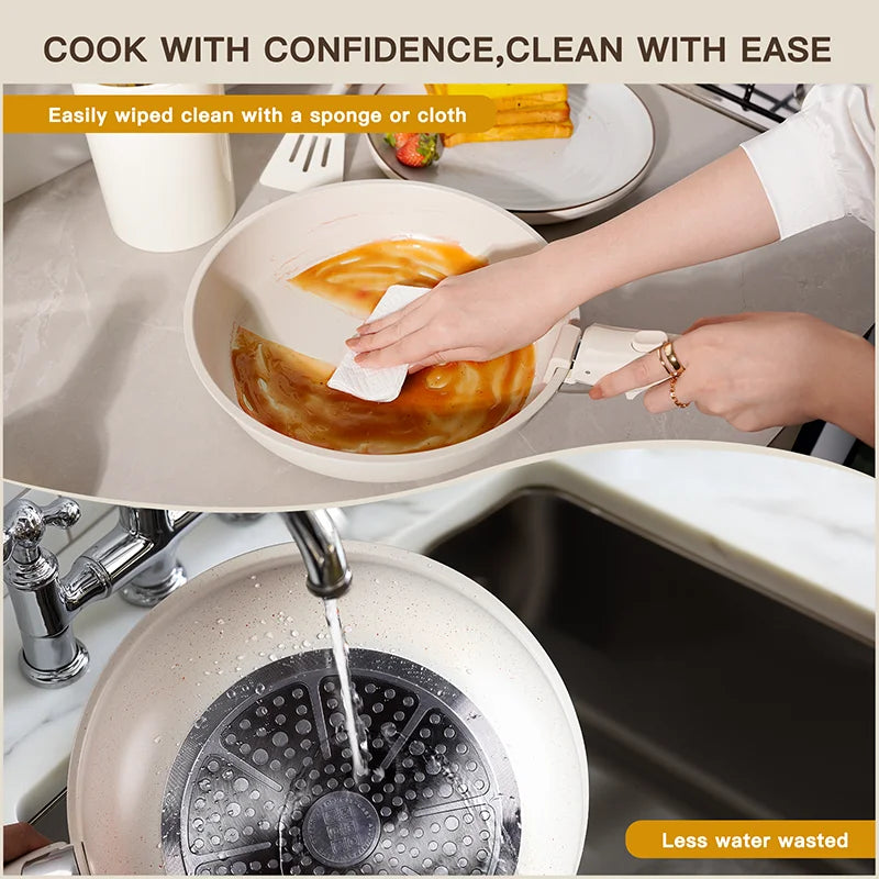 Astercook Ceramic Cookware Set with Sensor Handles