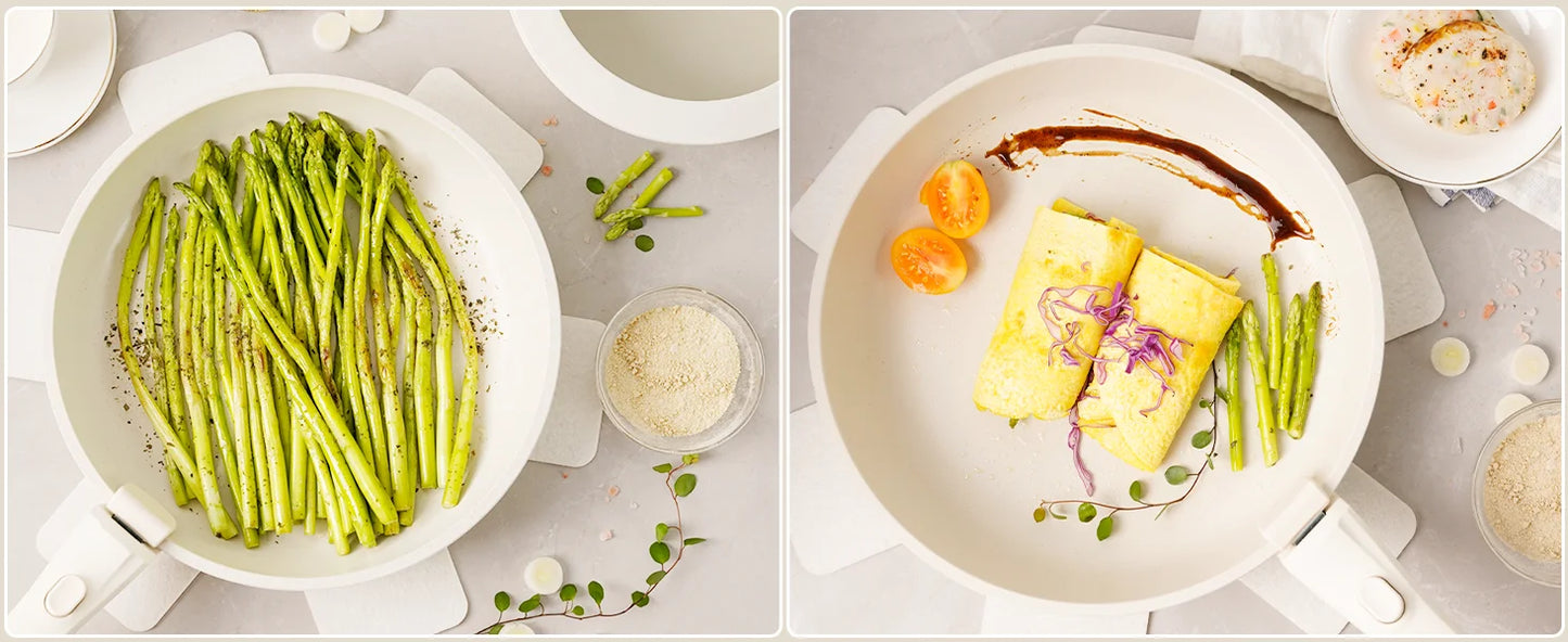 Astercook Ceramic Cookware Set with Sensor Handles