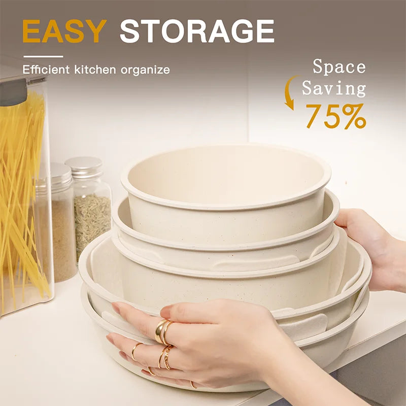 Astercook Ceramic Cookware Set with Sensor Handles