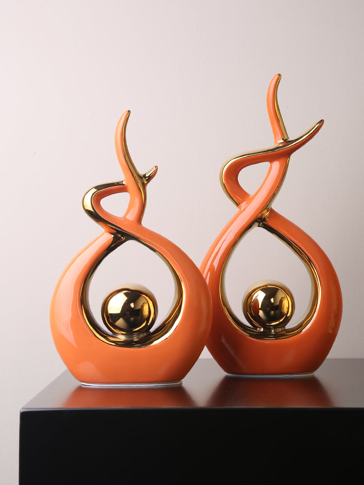 Modern Abstract Art Ceramic Statue