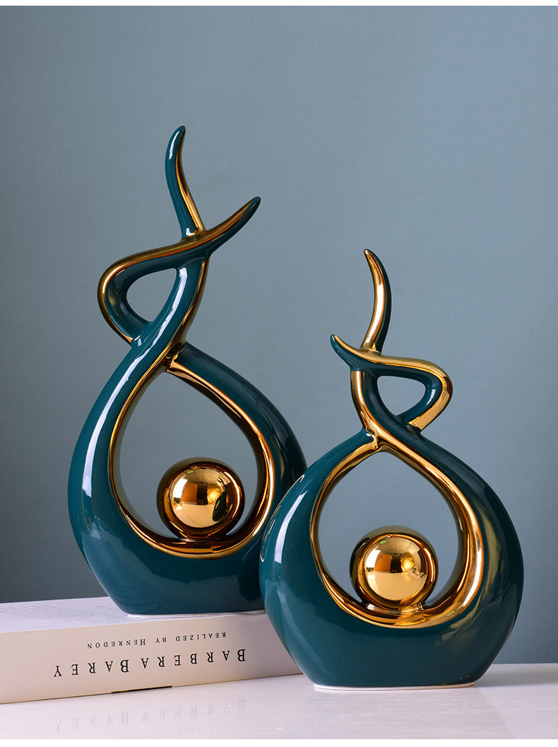 Modern Abstract Art Ceramic Statue
