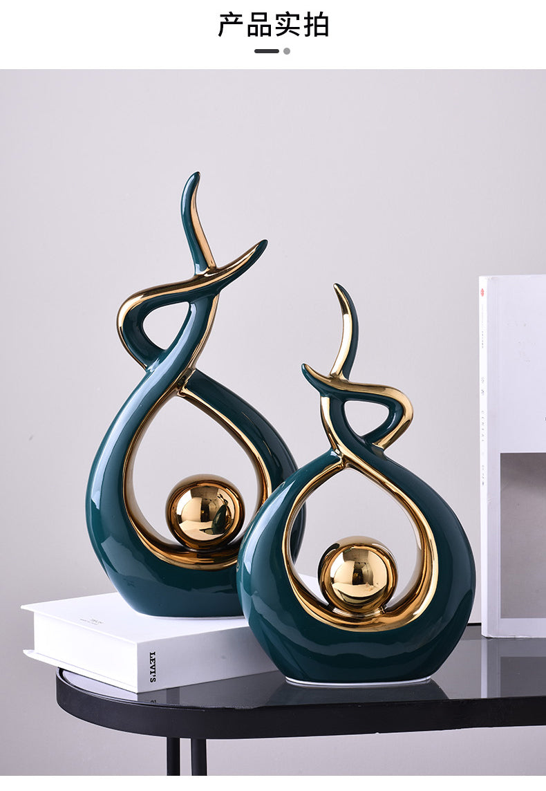Modern Abstract Art Ceramic Statue