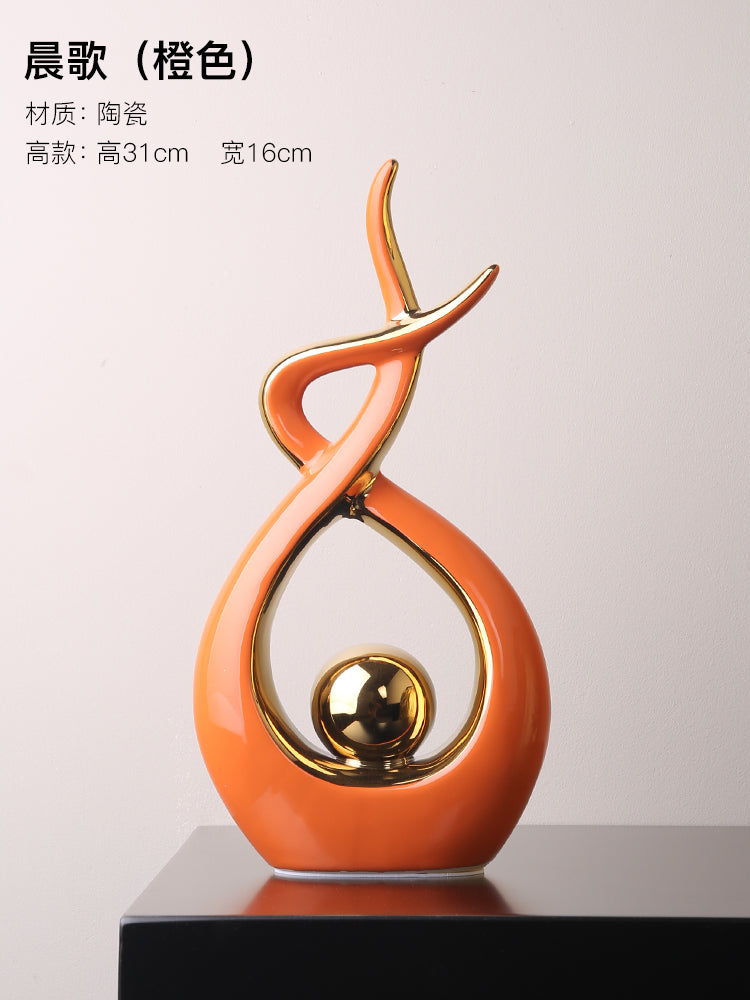 Modern Abstract Art Ceramic Statue