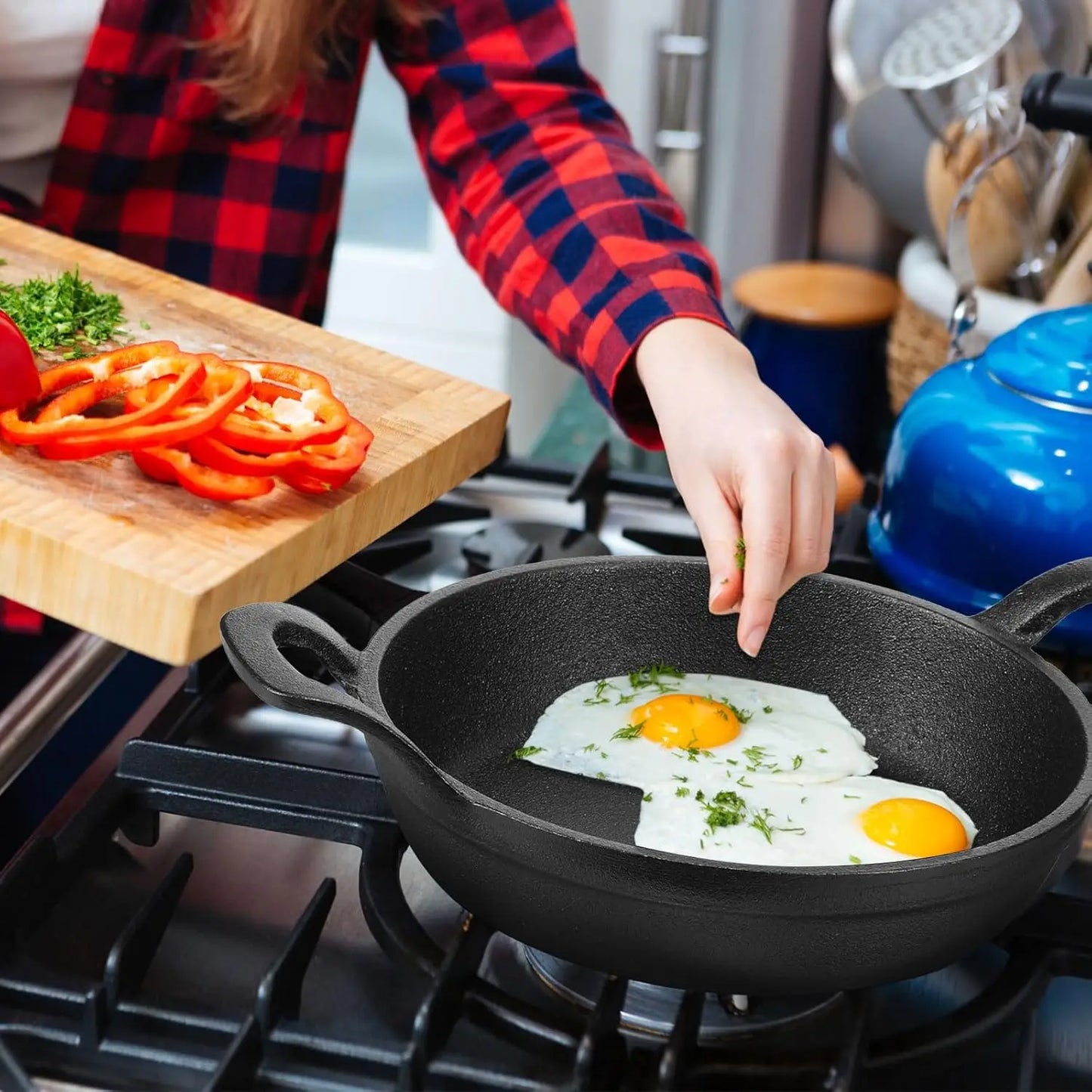 4 Sets Mini Cast Iron Skillet