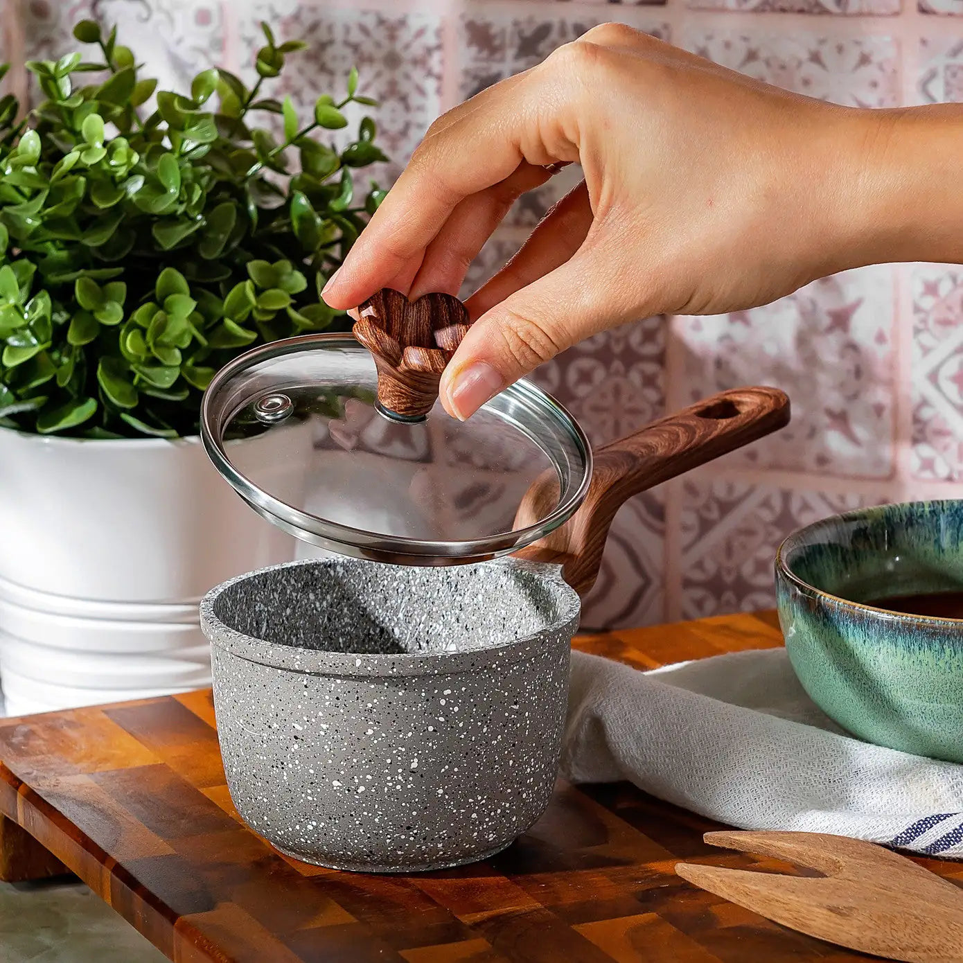 Karaca Dark Silver Biogranit Mini Saucepan 10 cm