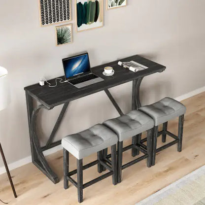 Power Outlet Bar Table Set