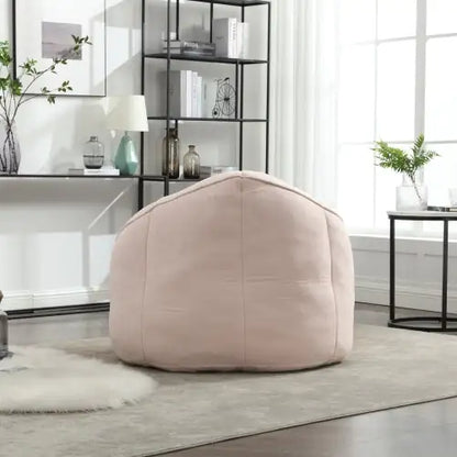 Deluxe Foam Bean Bag Chair with Footrest- Pink