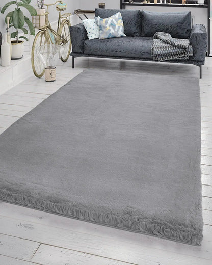 CozyFuzz Gray Fur Carpet 160x220