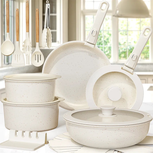 Astercook Ceramic Cookware Set with Sensor Handles