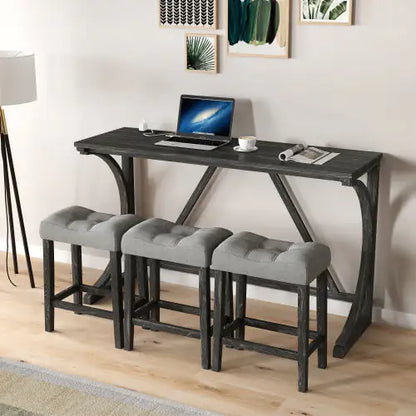 Power Outlet Bar Table Set