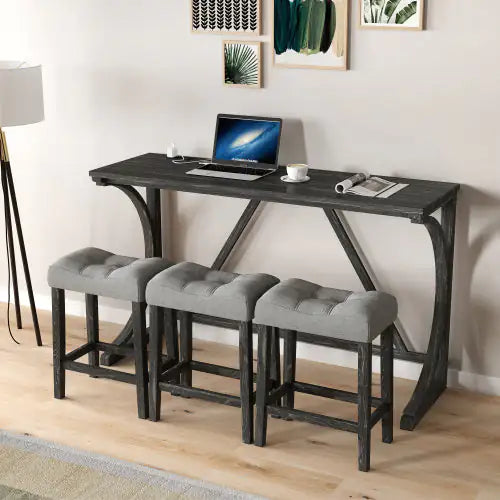 Power Outlet Bar Table Set