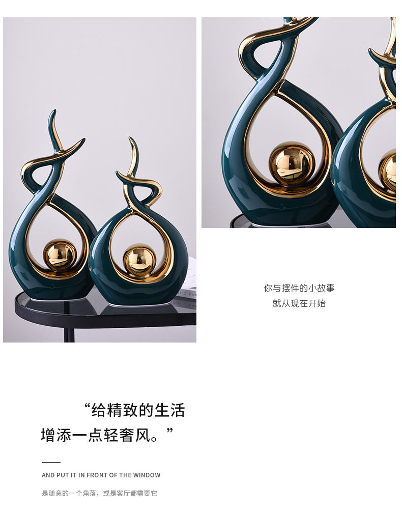 Modern Abstract Art Ceramic Statue