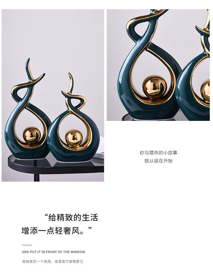 Modern Abstract Art Ceramic Statue