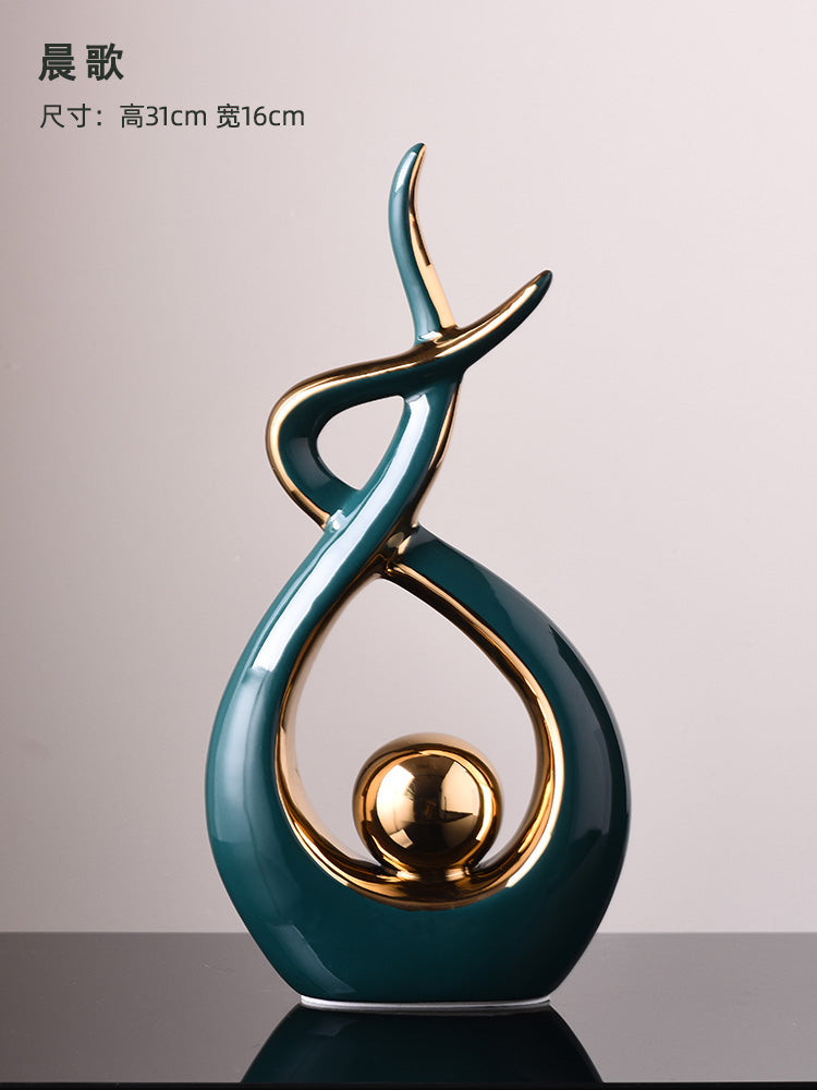 Modern Abstract Art Ceramic Statue