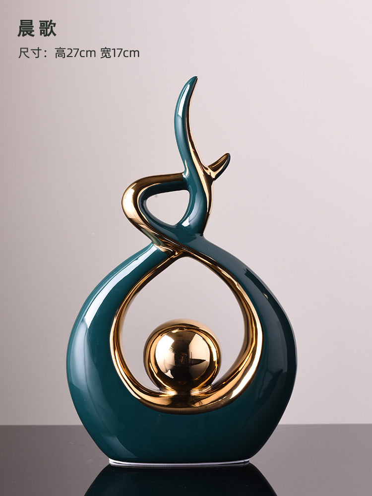Modern Abstract Art Ceramic Statue