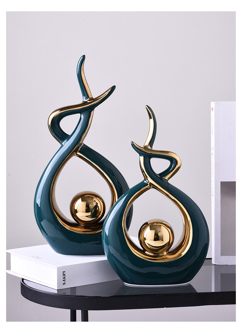 Modern Abstract Art Ceramic Statue