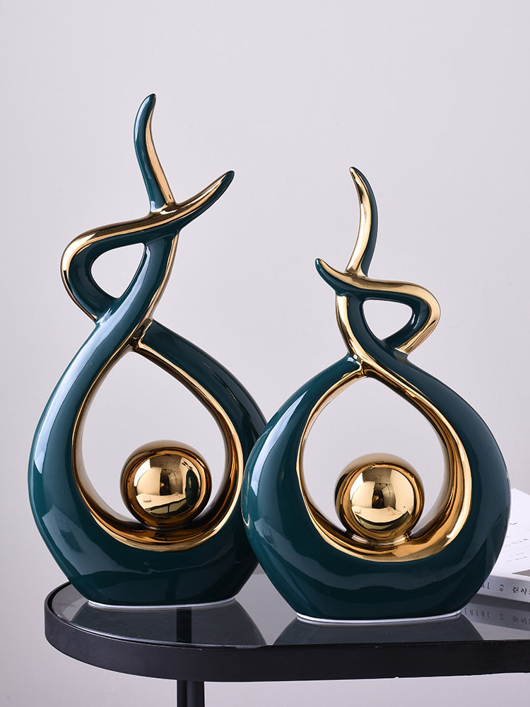 Modern Abstract Art Ceramic Statue