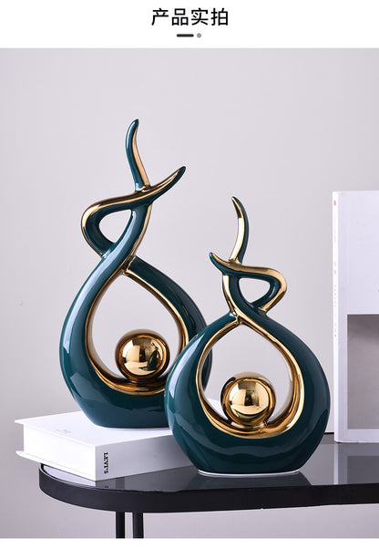 Modern Abstract Art Ceramic Statue