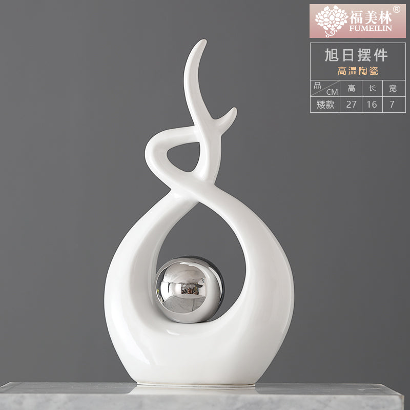 Modern Abstract Art Ceramic Statue