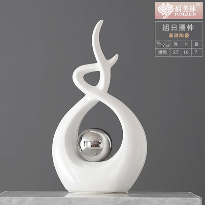 Modern Abstract Art Ceramic Statue