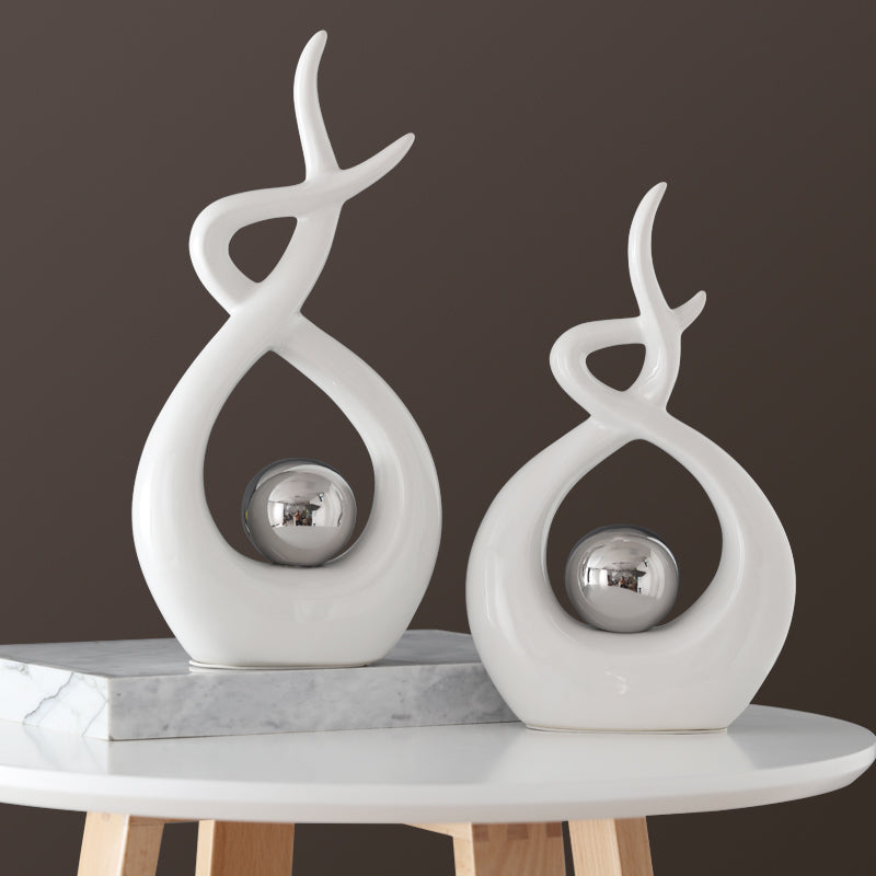 Modern Abstract Art Ceramic Statue