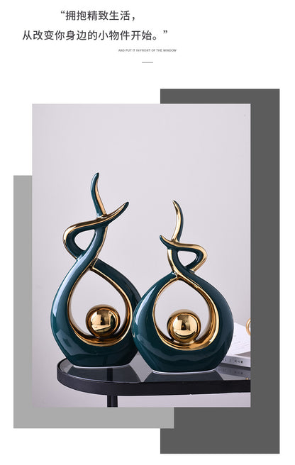 Modern Abstract Art Ceramic Statue