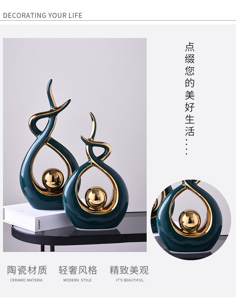 Modern Abstract Art Ceramic Statue
