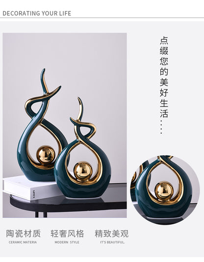Modern Abstract Art Ceramic Statue