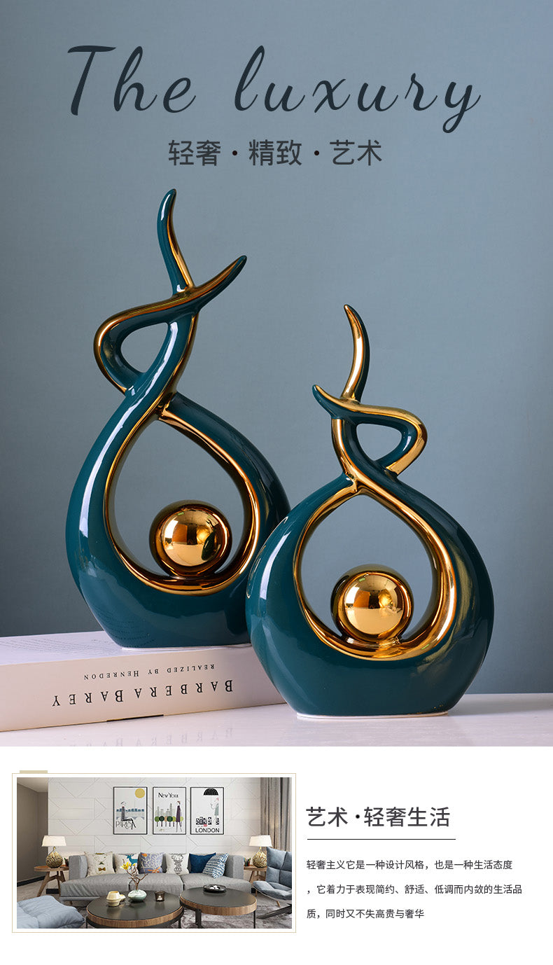 Modern Abstract Art Ceramic Statue