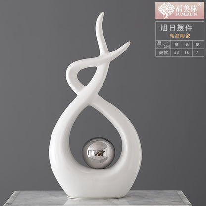 Modern Abstract Art Ceramic Statue