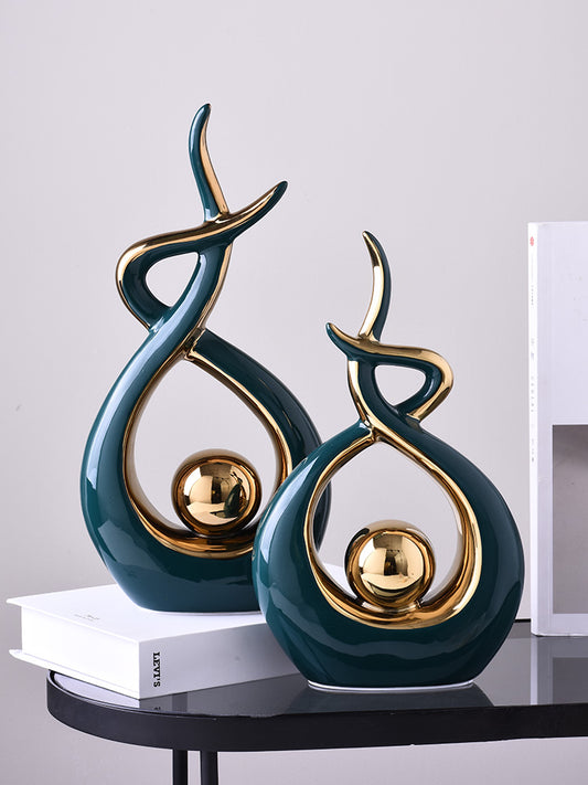 Modern Abstract Art Ceramic Statue