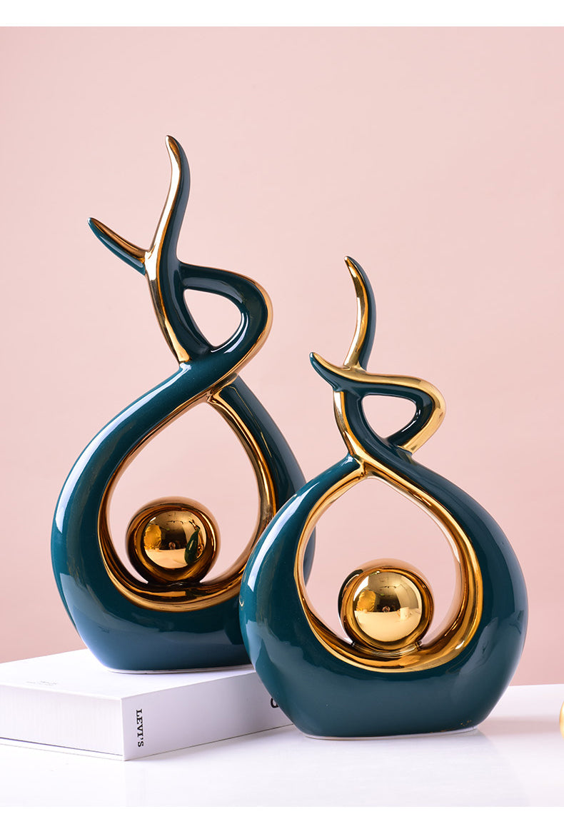 Modern Abstract Art Ceramic Statue
