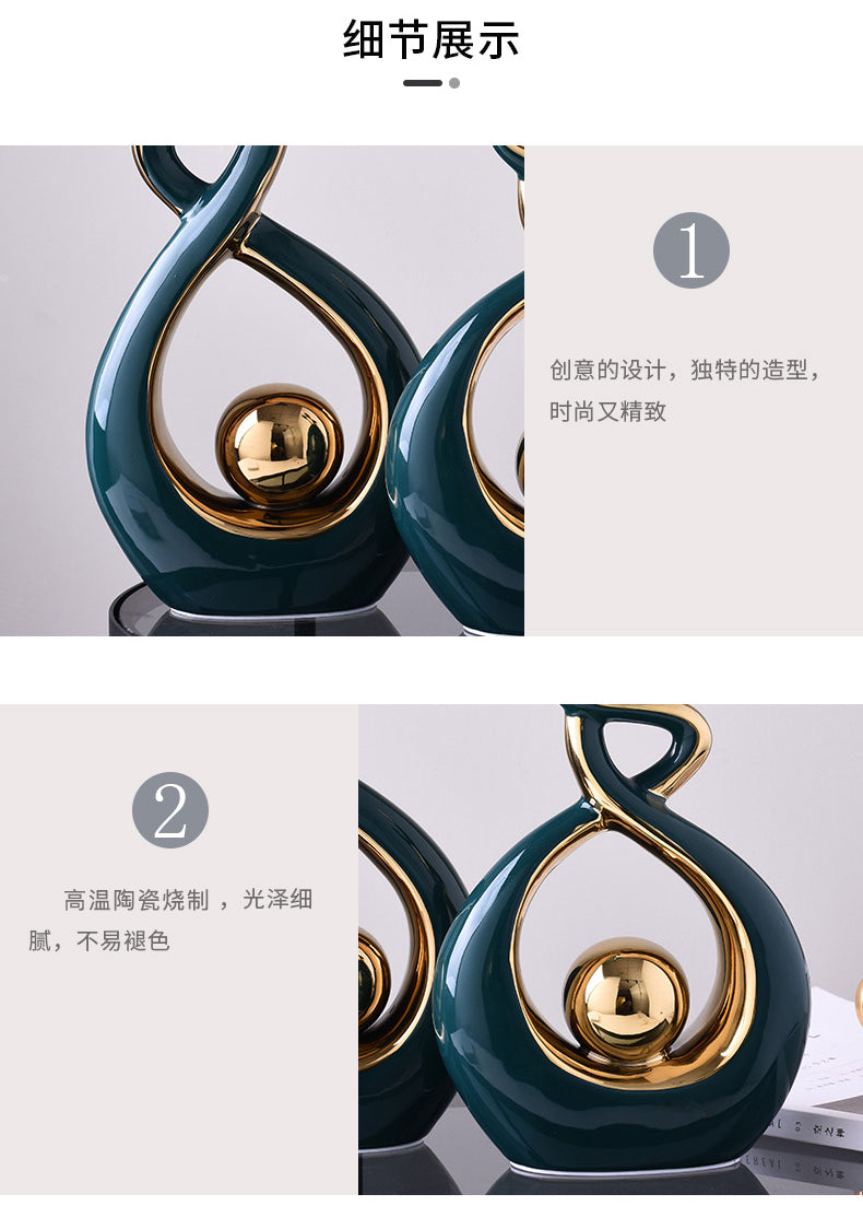 Modern Abstract Art Ceramic Statue