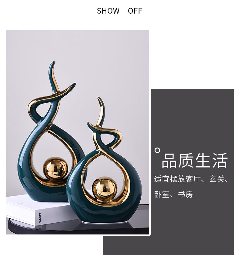 Modern Abstract Art Ceramic Statue
