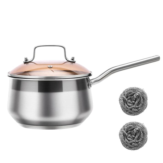 WANGYUANJI 2.85QT Non-Stick Stainless Saucepan