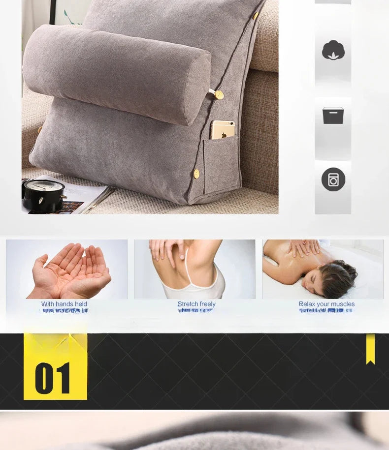 Triangle Backrest Lumbar Pillow