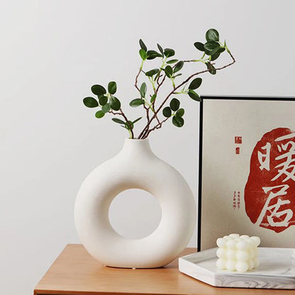 Nordic Circular Hollow Ceramic Vase