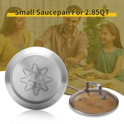WANGYUANJI 2.85QT Non-Stick Stainless Saucepan