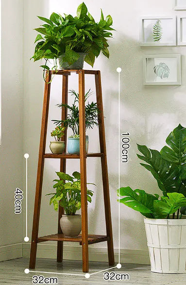 Multi floor flower shelf