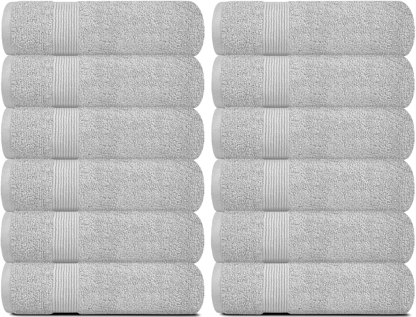 Resort Collection Soft Washcloth Face Body Towel Set 12 Pack