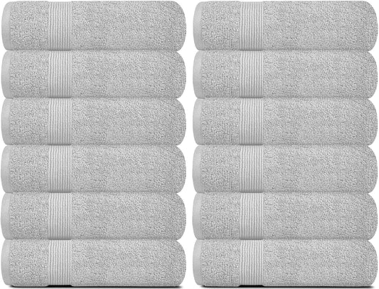 Resort Collection Soft Washcloth Face Body Towel Set 12 Pack